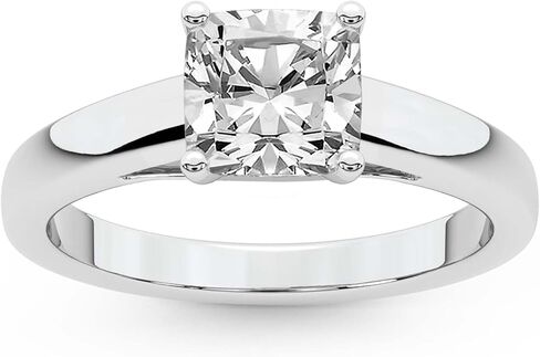 FRIENDLY DIAMONDS Lab Grown IGI Certified Diamond Engagement Ring | 1-5 Carat | 14K Or 18K in White, Yellow Or Rose Gold | Allen Flat Band Solitaire Diamond Engagement Ring | FG-VS1-VS2 Quality in Saudi Arabia