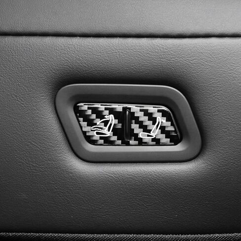 BETTERHUMZ Car Seat Adjustment Button Sticker Compatible with Tesla Model Y Juniper 2026 2025 Carbon Fiber Protective Sticker Car Interior Molding Accessories (RED) in Saudi Arabia