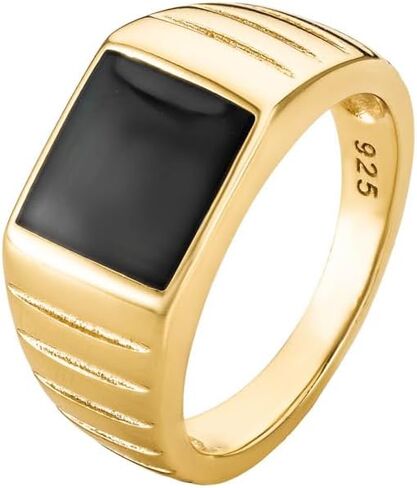 CAITLYNMINIMALIST 18K Gold Sterling Silver Unisex Bold Statement Signet Ring in Saudi Arabia
