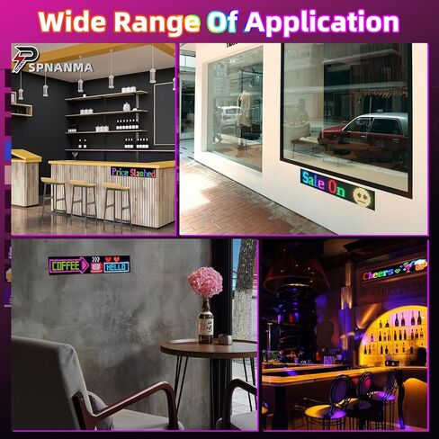 شاشة LED ذات عيون شيطانية مكونة من قطعتين للزجاج الأمامي للسيارة، لوحة مصفوفة LED قابلة للبرمجة مقاس 14 بوصة × 4.3 بوصة، لافتة مرنة مقاومة للماء لسيارة السيدان/سيارات الدفع الرباعي/الشاحنة - تطبيق بلوتوث/يعمل بمنفذ USB in Kuwait