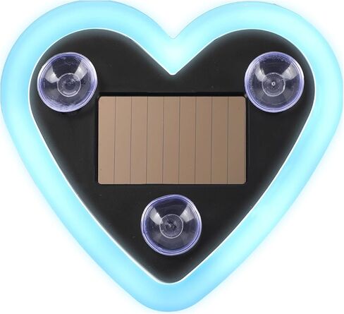 Solar-Powered Heart-Shaped Neon Led Light, Multi-Mode Car Window Wireless Led Ambient Light with Silicone Suction Cup & Charging Cable Accessories for Christmas Valentine or Anniversary in Saudi Arabia