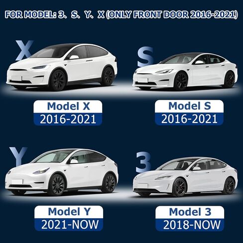 MUOXO Compatible Tesla Car Door Logo Projector, Puddle Light, Car Threshold LED Magnetic Welcome Light for Tesla Model 3,Y,S,X(Only for X Front Door,2016-2021 (2 Pieces) in Kuwait