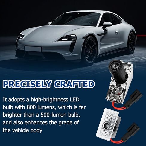 MUOXO Compatible Tesla Car Door Logo Projector, Puddle Light, Car Threshold LED Magnetic Welcome Light for Tesla Model 3,Y,S,X(Only for X Front Door,2016-2021 (2 Pieces) in Kuwait