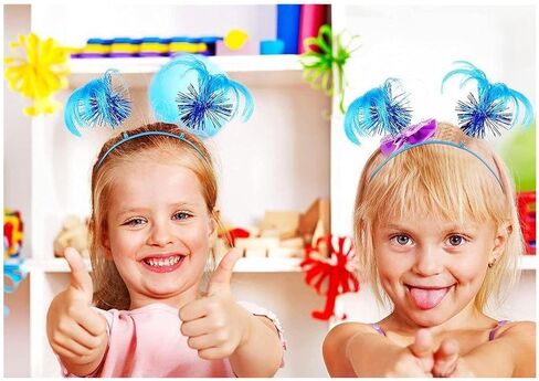 مجموعة أزياء مكونة من 4 قطع من التول الأزرق، قمصان Dr Suess Thing 1 تتضمن تنانير قصيرة وعصابة رأس طويلة وركبة وفخذك وجوارب مخططة عالية وقفازات لأزياء شخصيات الكتب للأطفال in Kuwait