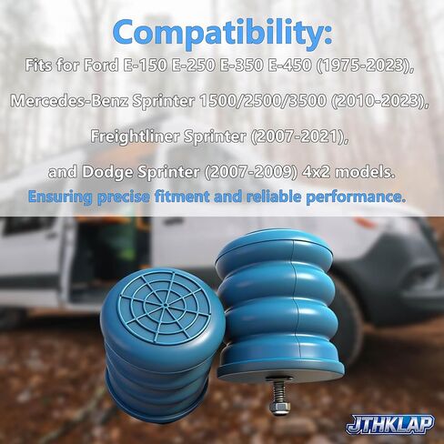 SSF-106-40 Front Suspension Helper Spring Kit Bump Stop Compatible with 1975-2023 Ford E-150 E-250 E-350 E-450, 2007-2023 Mercedes-Benz Freightliner Sprinter 2500 3500 - Replace SSF10640 in Saudi Arabia