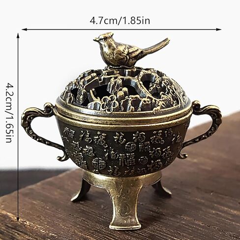 Magpie Lucky Incense Burner Metal Lotus Incense Burner Bowl Incense Holder with Handle Yoga Meditation Home Decor Ancient Style in Saudi Arabia