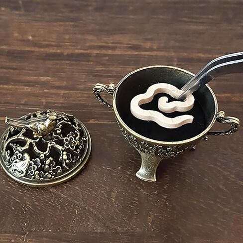 Magpie Lucky Incense Burner Metal Lotus Incense Burner Bowl Incense Holder with Handle Yoga Meditation Home Decor Ancient Style in Saudi Arabia