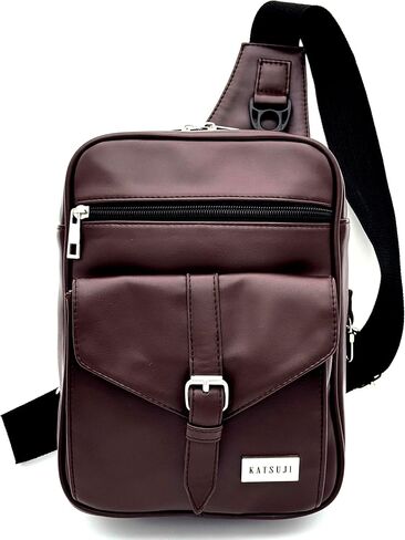 Premium Leather Crossbody Chest Bag – Sling Shoulder Backpack for Men – Compact, Stylish & Travel-Ready in Saudi Arabia