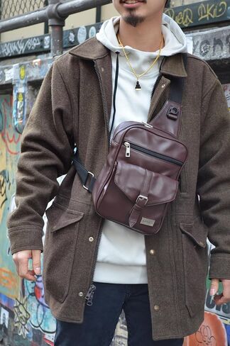 Premium Leather Crossbody Chest Bag – Sling Shoulder Backpack for Men – Compact, Stylish & Travel-Ready in Saudi Arabia