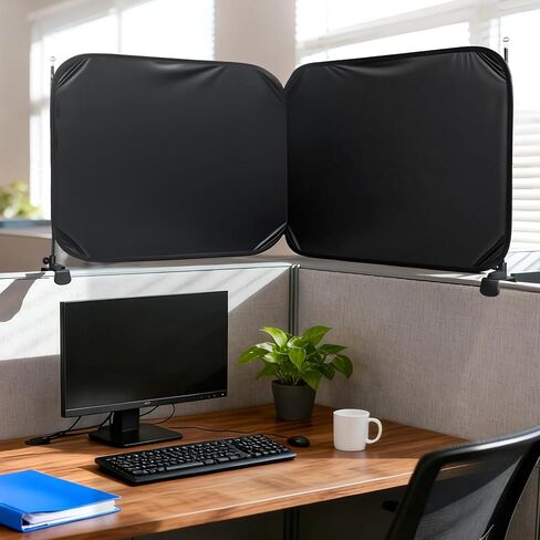 BALAPET Adjustable Angle Cubicle Shade, Foldable Office Cubicle and Desk Shade for Light Sensitive Workers, Portable Cubicle Shade Canopy for Working Partitions Corner Privacy Accessories in Saudi Arabia
