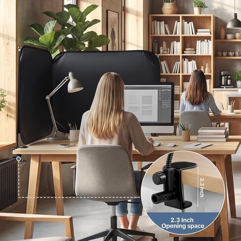 BALAPET Adjustable Angle Cubicle Shade, Foldable Office Cubicle and Desk Shade for Light Sensitive Workers, Portable Cubicle Shade Canopy for Working Partitions Corner Privacy Accessories in Saudi Arabia