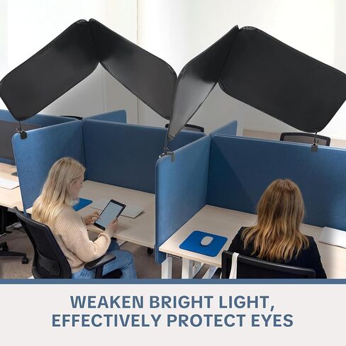 BALAPET Adjustable Angle Cubicle Shade, Foldable Office Cubicle and Desk Shade for Light Sensitive Workers, Portable Cubicle Shade Canopy for Working Partitions Corner Privacy Accessories in Saudi Arabia