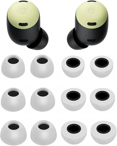 أطراف أذن متوافقة مع سماعات أذن Pixel Buds Pro، 6 أزواج بأحجام صغيرة/متوسطة/كبيرة من السيليكون الناعم أطراف أذن بديلة متوافقة مع Pixel Buds Pro، أسود in Saudi Arabia