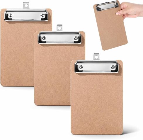 3PCS Mini Clipboards, 7.3 X 4.7 Inch Small Pocket Wood Memo Clipboards, Pocket Clipboard, Mini Clip Board Wood Clipboard for Small Notepads Receipts Tickets in Saudi Arabia