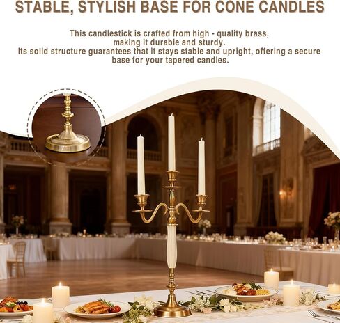 Christmas Candlestick Large 3/5 Arms Metal Candelabra Wedding Event Candelabra Candlestick Candleholders for Wedding Dining Table Xmas Party Home Decor in Kuwait