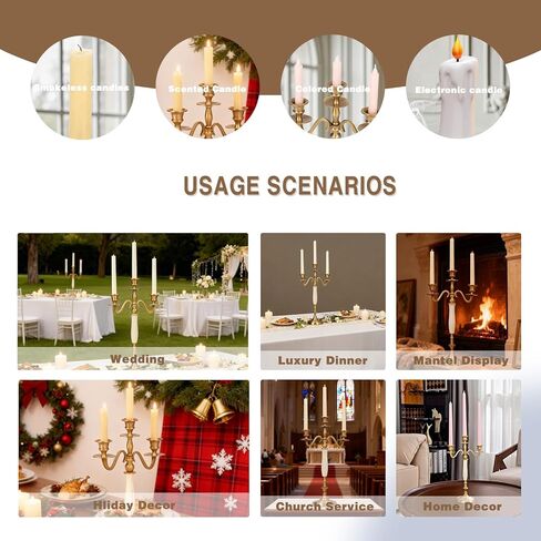 Christmas Candlestick Large 3/5 Arms Metal Candelabra Wedding Event Candelabra Candlestick Candleholders for Wedding Dining Table Xmas Party Home Decor in Kuwait