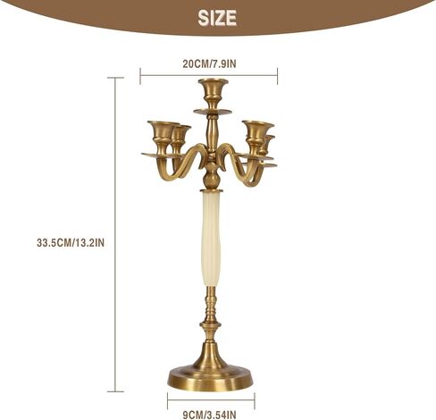 Generic 3/5 Candle Metal Candelabra Candlestick Candlestick Holders Wedding Event Candelabra for Wedding Dining Table Xmas Party Home Decor in Kuwait