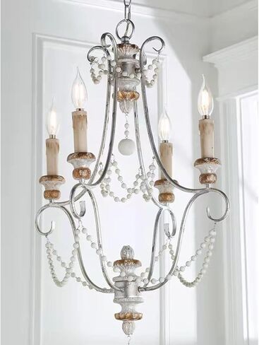 Retro Chaner, Amen Rustic Ceiling Lamp, Wrought Iron Industrial Candle Light,for Bedroom, Entryway, Dining Room, Girls Room, Foyer in Kuwait