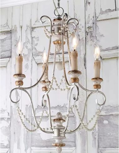 Retro Chaner, Amen Rustic Ceiling Lamp, Wrought Iron Industrial Candle Light,for Bedroom, Entryway, Dining Room, Girls Room, Foyer in Kuwait