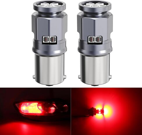 1156 ba15s أضواء إشارة الانعطاف LED كهرمان، لمبة إضاءة كهرمانية شديدة السطوع 360 درجة 7506 P21W 1073 199 2396 1141 3497 1003 للضوء الوامض لإشارة الانعطاف الأمامي والخلفي، حزمة من 2 in Kuwait