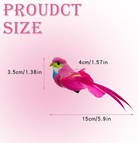 12 قطعة مشبك الطيور الاصطناعية على الطيور ديكور الربيع والصيف الحلي لشجرة ساحة الفناء إكليل تصاميم زهرة ترتيبات الزهور ديكور الحديقة in Kuwait