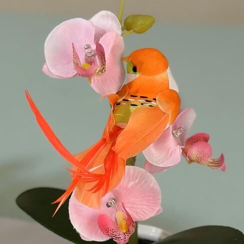 12 قطعة مشبك الطيور الاصطناعية على الطيور ديكور الربيع والصيف الحلي لشجرة ساحة الفناء إكليل تصاميم زهرة ترتيبات الزهور ديكور الحديقة in Kuwait