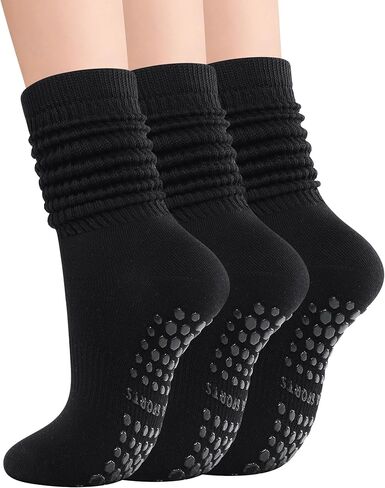 جوارب بيلاتيس مع مقابض للنساء جوارب يوجا جريبي ترهل غير قابلة للانزلاق لمستشفى باري تجريب 3 أزواج in Kuwait