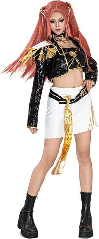 OSIAS Women Mira Cosplay Costume Golden Stage Outfit Black With Sequined Design in Saudi Arabia