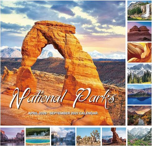 Calendar 2026-2027 - 2026-2027 Wall Calendar: APR.2026 - SEP.2027, 12" x 24" (Opened), Full Page Monthly View, Thick & Sturdy Paper for Gift, Perfect Nature Calendar Organizing & Planning in Saudi Arabia