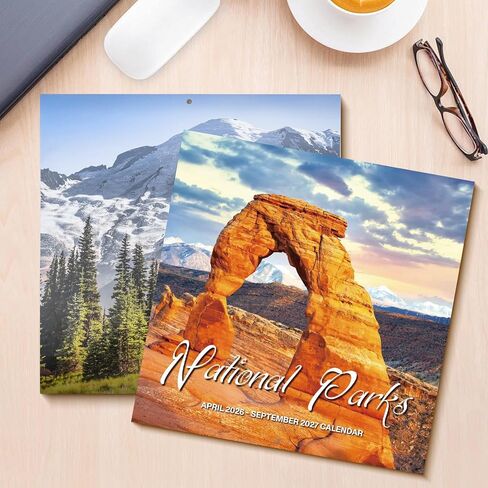 Calendar 2026-2027 - 2026-2027 Wall Calendar: APR.2026 - SEP.2027, 12" x 24" (Opened), Full Page Monthly View, Thick & Sturdy Paper for Gift, Perfect Nature Calendar Organizing & Planning in Saudi Arabia