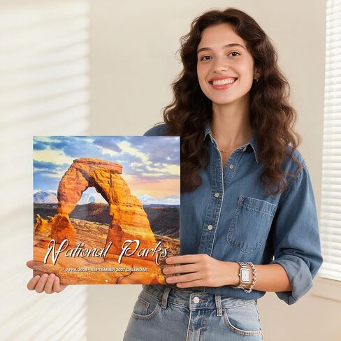 Calendar 2026-2027 - 2026-2027 Wall Calendar: APR.2026 - SEP.2027, 12" x 24" (Opened), Full Page Monthly View, Thick & Sturdy Paper for Gift, Perfect Nature Calendar Organizing & Planning in Saudi Arabia