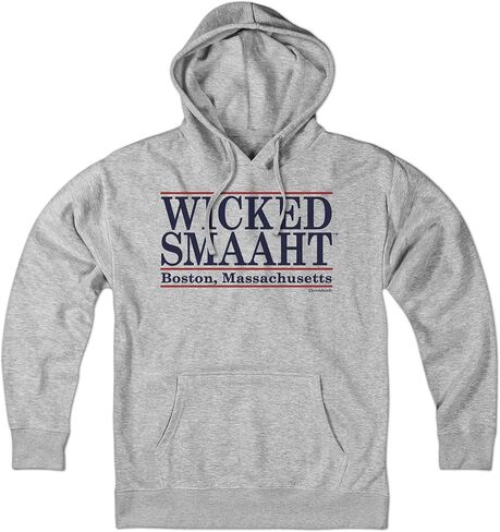 Chowdaheadz Wicked Smaaht Boston Bar Hoodie – Unisex Pullover Sweatshirt Soft Cotton Blend in Saudi Arabia