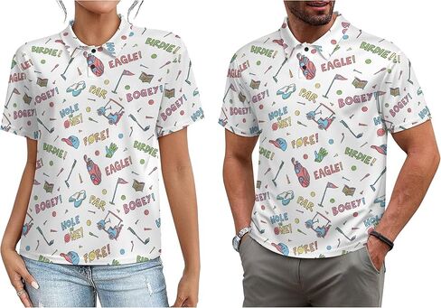 Matching Golf Shirts for Couples,Funny Golf Shirt for Men Women His and Hers Matching Outfits,Moisture-Wicking in Kuwait