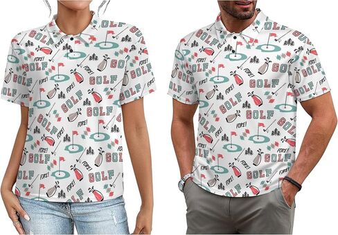 Matching Golf Shirts for Couples,Funny Golf Shirt for Men Women His and Hers Matching Outfits,Moisture-Wicking in Kuwait