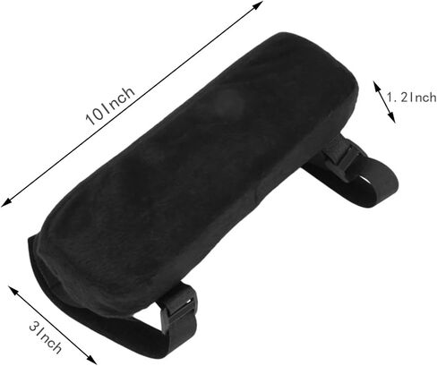 1 Pair Memory Foam Chair Armrest Pads - Universal Comfortable Office Chair Arm Rest Covers for Elbows (Black) in Kuwait