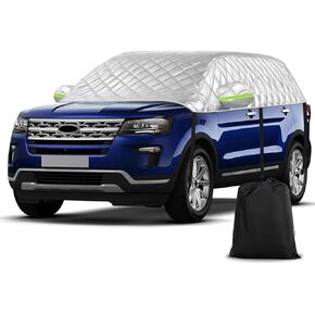 6 طبقات غطاء نصف عالمي XL لسيارات الدفع الرباعي (157 بوصة × 59 بوصة) - حماية كاملة الحجم للشاحنة وسيارات الدفع الرباعي من البرد والثلج للسيارات المدمجة | خطافات خالية من الخدش + شرائط عاكسة in Kuwait