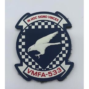 VMFA-533 Hawks Blue PVC Glow Patch - خطاف وحلقة خلفية، 4 بوصة، رقعة معنويات لهجوم مقاتل مشاة البحرية in Kuwait