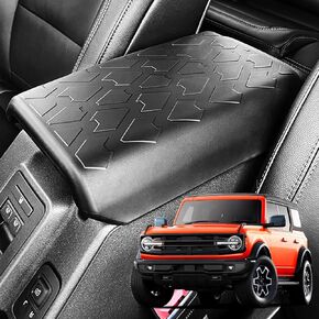 غطاء مسند ذراع وحدة التحكم المركزية TPE لملحقات Ford Bronco 2025 2024 2023 2022 2021، يمنع خدوش الكلاب وسادة وحدة التحكم المركزية غطاء مسند ذراع مقاوم للماء يناسب Bronco 2/4 باب (غير مناسب للرياضة) in Kuwait