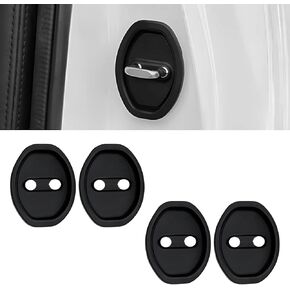 4PCS Door Latch Lock Cover, Silicone Car Door Lock Cover for Car Door Protector and Noise Reduction, Universal Car Accessories for Most Vehicles (Black) in Kuwait
