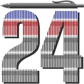 24 Pcs Gel Pens,Black ink Pens,(0.7 mm) Fine Point Pen,Retractable Smooth Writing Pens for Journal,School Office Supplies in Saudi Arabia