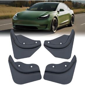 Custom for Tesla Model Y 2025 Mud Flaps Splash Guards Mudguards Fender No Drilling No Tape Required TPE Mudflaps All Weather Protector Front & Rear 4PCS in Kuwait