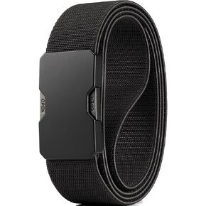 حزام GEIT للرجال من النايلون المطاطي مع إبزيم معدني سريع الفك، حزام شبكي مرن غير مرئي مقاس 1.5 بوصة للعمل والمشي لمسافات طويلة in Kuwait