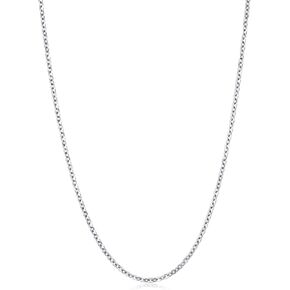 CHOW SANG SANG 18K White Solid Gold Machinery Chain Anchor Chain Necklace for Women 94221N | 18.5 Inches, (47 CM) in Saudi Arabia