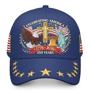 250 Anniversary USA Hat Patterned Baseball Cap for Men Women in Saudi Arabia