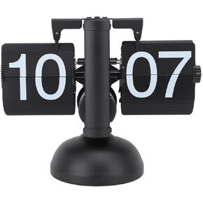 Folding Clock, Large Number, Battery Operation, 304 Stainless Steel, Table Top, Retro Folding Watch for Home, Office, 24 Hours (All Black) in Kuwait