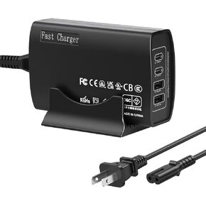 USB Charger, CIVIE High Speed 60W Multiport USB Charger 6-Port USB Desktop Charger Station Hub with PowerSmart Technology for Smartphone, iPhone, Samsung, Huawei, Ipad, Table and More in Saudi Arabia