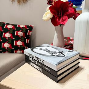 3 عبوات من الكتب المنزلية المزخرفة الحديثة: غلاف فني، صفحات فارغة، كتب طاولة القهوة، مجموعة كتب أنيقة، ديكور رف الكتب in Kuwait
