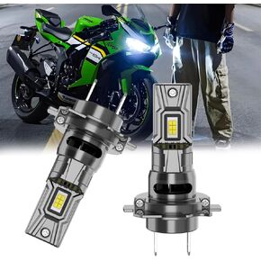 Compatible for Honda Goldwing 1800 GL1800 (2001-2017), H7 Motorcycle Bulbs,High Low Beam,1:1 Real Size, 6500K Cool Whitelight, 10000LM Super Bright Bulbs, with Fan, Plug n Play, pack of 2 in Kuwait