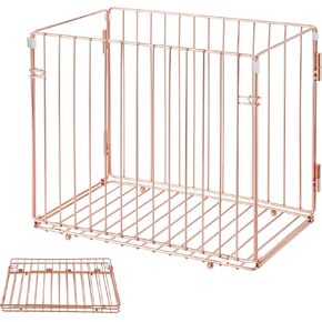 منظم ملفات معلق من Y YOMA، صندوق ملفات مكتب بحجم الحروف، صندوق تخزين معدني ذهبي وردي قابل للطي للمكتب المنزلي، عبوة واحدة in Kuwait