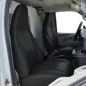 Heavy Duty 600D Oxford Seat Covers for Chevy Express 1996-2025 Front Bucket Seats, Waterproof & Tear-Resistant, Grab Handle Cutout, Universal Fit for Driver & Passenger-Black in Saudi Arabia
